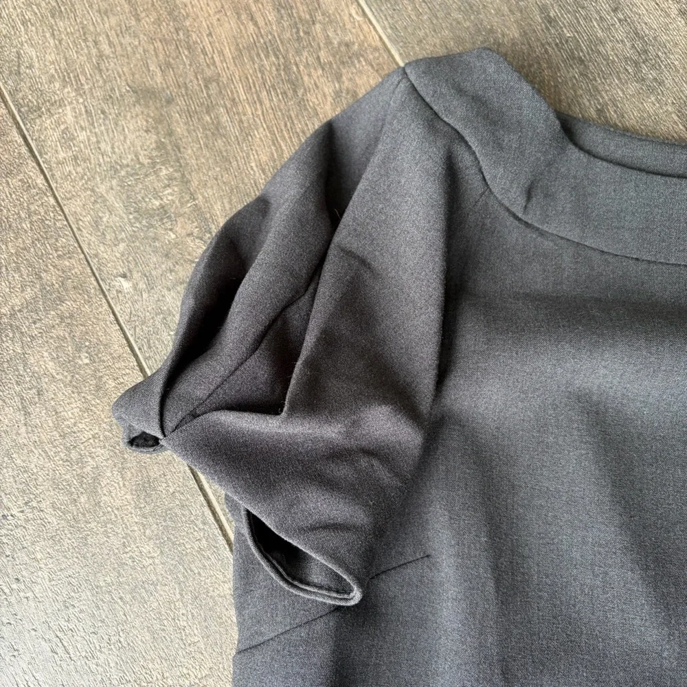 Gap Short Sleeve Sheath Fitted Mini Dress Dark Gray Fully Lined Women’s‎ 2